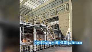 Soluciones eficientes de hornos de fusión de vidrio industriales 50TPD