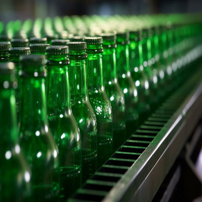 comprar Línea de producción de botellas de vidrio de 350 ml con sistema de control PLC y servicio en el extranjero disponible Fabricación en línea