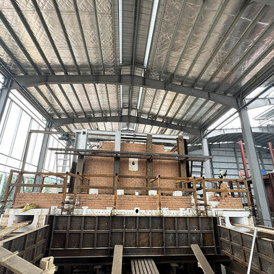 comprar 80Tpd Horno de Fusión de Vidrio Material Refractario Línea de Producción de Vidrio online manufacture