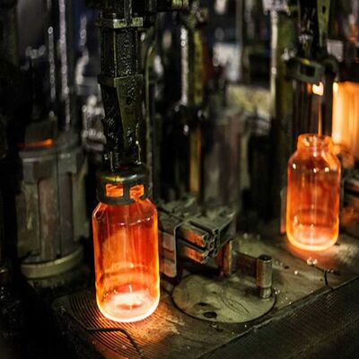 comprar Línea de producción de vidrio de contenedor de tamaño personalizado Máquina de moldeado de botellas 380V online manufacture